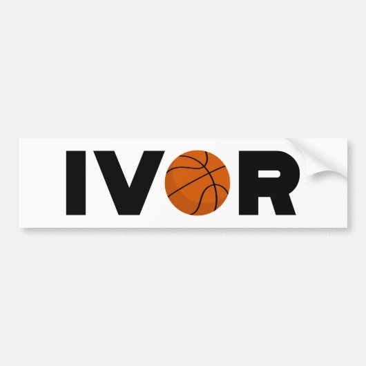 Ivor Basketball Bumpersticker (Voorkant)