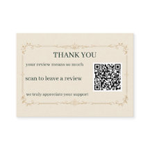 Ivoren Bedankt Review QR Kaart voor Kleine Bedrijv