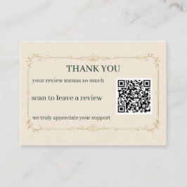 Ivoren Bedankt Review QR Kaart voor Kleine Bedrijv