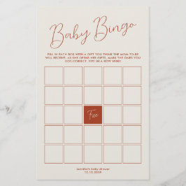 Ivoren bingo spel voor baby shower