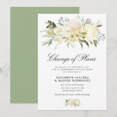 ivoren bloem uitgestelde trouwkaart kaart (Voorkant / Achterkant)