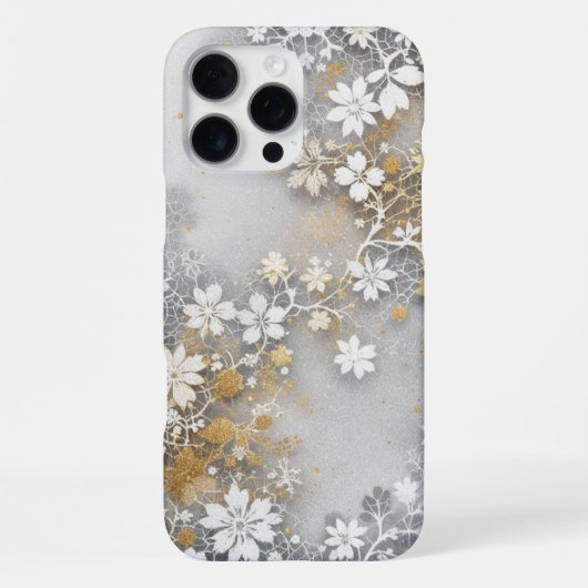 Ivoren Bloemblad iPhone Hoesje (Achterkant)