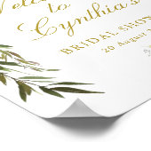 ivoren bloemen bruidsontvangst bord poster (Hoek)