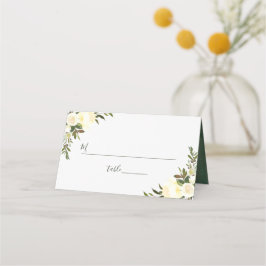 Ivoren Bloemen Bruiloft Plaatskaart Plaatskaartje