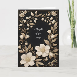Ivoren Bloemen Denken Aan Jou Kaart