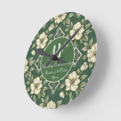 Ivoren bloemen en smaragdgroene bruiloft Jubileum Ronde Klok (Hoek)