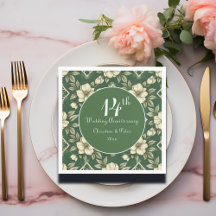 Ivoren bloemen en smaragdgroene bruiloft Jubileum