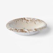 Ivoren Bloemen Papieren Kommen (Gebogen)