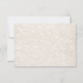 Ivoren bloemen romantische kalligrafie bruiloft RSVP kaartje (Achterkant)