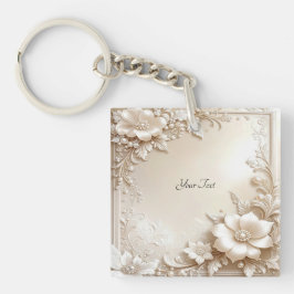 Ivoren Bloemen Sleutelhanger