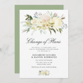 ivoren bloemen uitgestelde trouwkaart kaart (Voorkant / Achterkant)