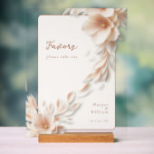 Ivoren bloemen vloeiende acryl bruiloft acryl bord (Neutraal)