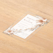 Ivoren bloemen vloeiende acryl bruiloft uitnodigin acryl uitnodigingen (Laagn)