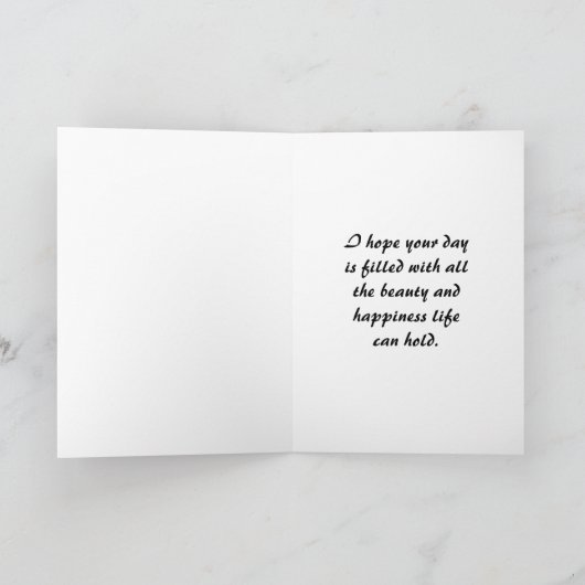 Ivoren Bloemenslinger Moederdag Feestdagen Kaart (Binnen)