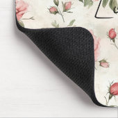 Ivoren Blush Rozen Bloemen Huwelijk Muismat (Hoek)