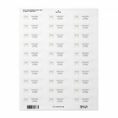 Ivoren boog witte retouradres etiket (Full Sheet)