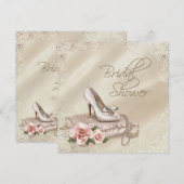 Ivoren Bruidsborrel Kaart (Voorkant / Achterkant)