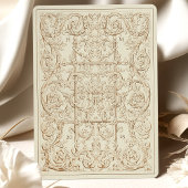  Ivoren Bruin  Trouwscrollwork Kaart