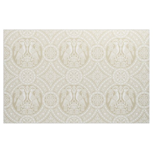 Ivoren Byzantijnse Vogels Stof (Fat Quarter)