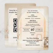 Ivoren Cloud Dancer Luxe Trouw Uitnodiging (Voorkant / Achterkant)