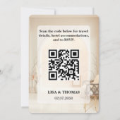 Ivoren Cloud Dancer Luxe Trouw Uitnodiging (Achterkant)