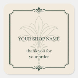 Ivoren Custom Shop Naam Verpakkingssticker Vierkante Sticker