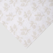 Ivoren dennentakjes met pinecones vakantie tissuepapier (Detail)