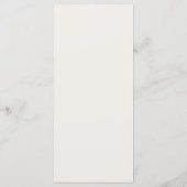 Ivoren eenvoudige elegante script bruiloft menu (Achterkant)