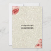 Ivoren Elegante Bloemrijke Gouden Medische Verplee Kaart (Achterkant)