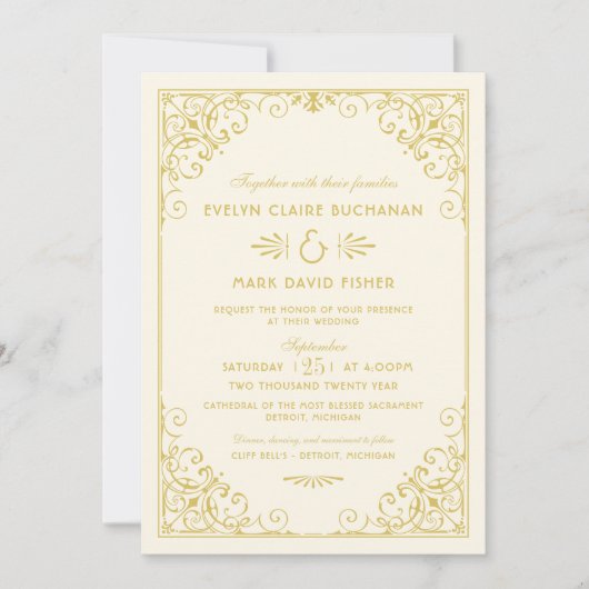 ivoren en gouden kunst kaart (Voorkant)