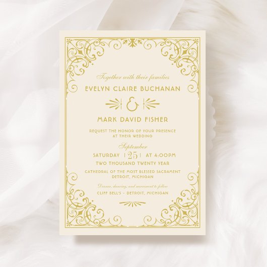  ivoren en gouden kunst kaart