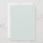 Ivoren formele trouwbloemenprint kaart (Achterkant)