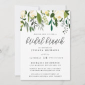 Ivoren & Groene Botanische Bruidsbrunch Kaart (Voorkant)