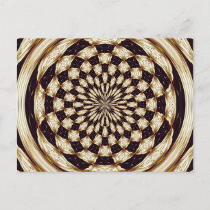 Ivoren Kaleidoscoop Bloem Mandala Decoratie Briefkaart