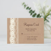 ivoren kant en middelmatige overlapping RSVP (Staand voorkant)