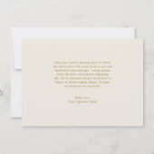 Ivoren lijn kunst Bloemen Elegante bruiloft Bedankkaart (Achterkant)