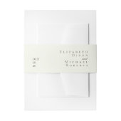 Ivoren Minimalistische Boho Script Bruiloft Uitnodigingen Wikkel (Voorkant Voorbeeld)