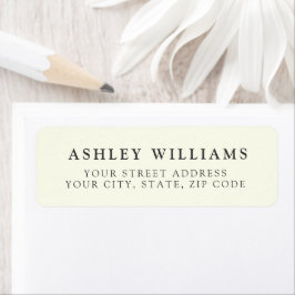 Ivoren Minimalistische Elegante Retourstickers Etiket