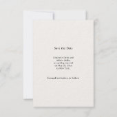 Ivoren moderne foto bruiloft luxe Save the Date (Achterkant)
