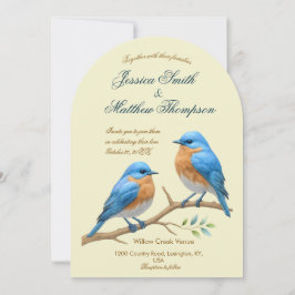 Ivoren pastel houdt van vogels Romantische Bluebir Kaart