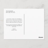 Ivoren pioenroos bloemen en Roos bruiloft Dank u Briefkaart (Achterkant)