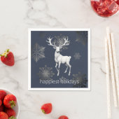 Ivoren Rendier Kerstfeest | Blauw Servet (Insitu)