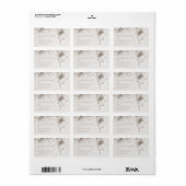 Ivoren Rozen 3D Bloemen | Trouwen Etiket (Full Sheet)