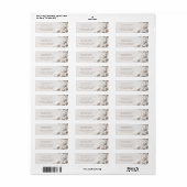 Ivoren Rozen 3D Bloemen |  Trouwen Etiket (Full Sheet)
