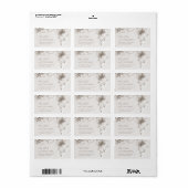 Ivoren Rozen 3D Bloemen |  Trouwen Etiket (Full Sheet)