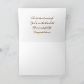 Ivoren Rozen bruiloft Kaart (Binnen)