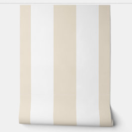 Ivoren strepen behang