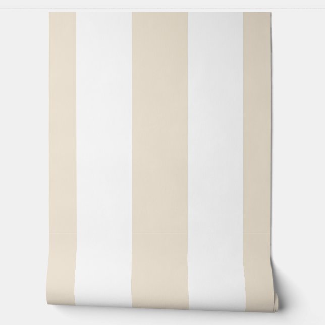 Ivoren strepen behang (Afrollen)