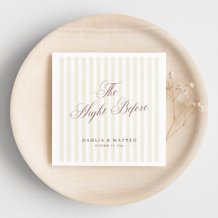 Ivoren Strepen De Nacht Voor De Proefdinernapkins Servet