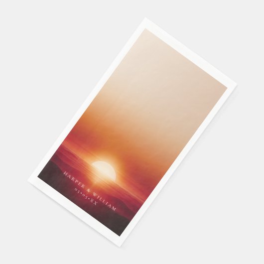 Ivoren takje bruiloft servet (Hoek)